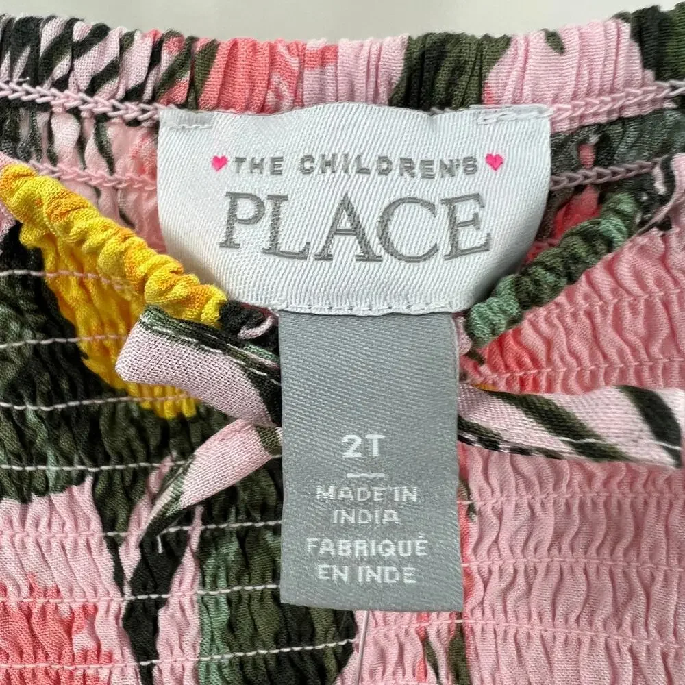 NWT The Children’s Place 2T Pink Gold Floral Pineapple Mommy and Me Dress Hawaii - Picture 8 of 8